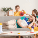 kids doing an April Fools' joke